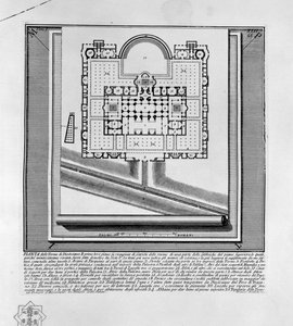 Plan der Diokletiansthermen (Rom) von Giovanni Battista Piranesi
